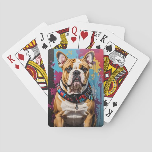 Jeu De Cartes Edgy Bulldog Grunge Arrière - plan (dos)