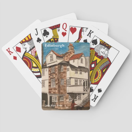 Jeu De Cartes Edimbourg jouer aux cartes - Maison John Knox (dos)