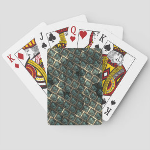 Jeu De Cartes Effet de brique gris bleu, sous tache foncée en li