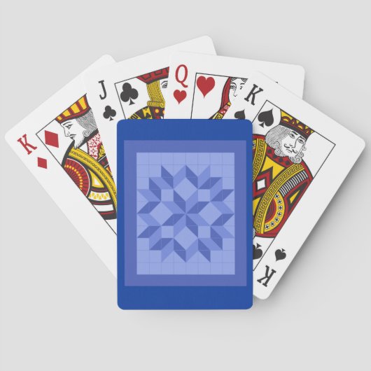 Jeu De Cartes Effet de surface composée bleue (dos)