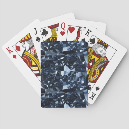 Jeu De Cartes Effet Diamant bleu profond (dos)