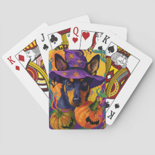 Jeu De Cartes Éffrayant australien Kelpie Citrouille Halloween