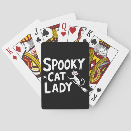 Jeu De Cartes Éffrayant Chat Maman Éffrayante Chat Dame Hallowee (dos)