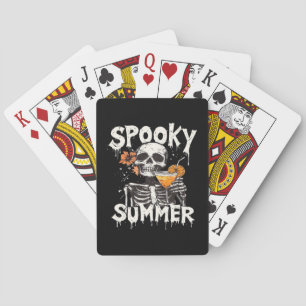 Jeu De Cartes Éffrayant été drôle mème squelette café Summerwee