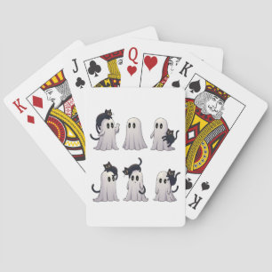 Jeu De Cartes Éffrayant Pastel Gothique Fantômes Chats Noirs Hal