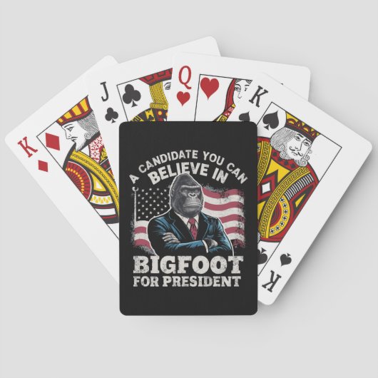 Jeu De Cartes Election 2024 Funny Vote Sasquatch USA (dos)