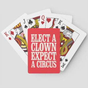 Jeu De Cartes Élection D'Un Clown Attendez-Vous À Un Cirque Anti