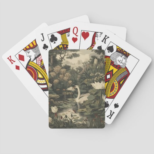 Jeu De Cartes Élégance botanique - Le cygne dans la forêt (dos)