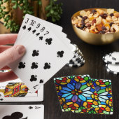 Jeu De Cartes Élégance en verre floral (In Situ)
