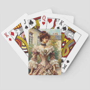 Jeu De Cartes Élégance vintage Dame victorienne