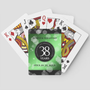 Jeu De Cartes Élégant 38e anniversaire du Mariage Emeraude