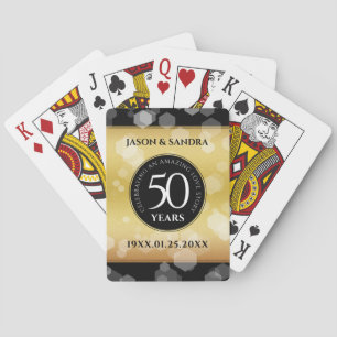 Jeu De Cartes Élégant 50e anniversaire de Mariage d'or