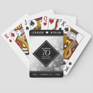 Jeu De Cartes Élégant 70e anniversaire de Mariage Platinum