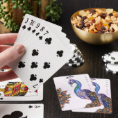 Jeu De Cartes Elégant Aquarelle Peacock personnalisable (In Situ)