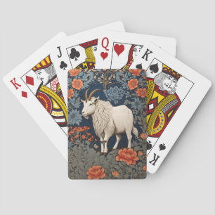 Jeu De Cartes Élégant chèvre de montagne William Morris inspiré
