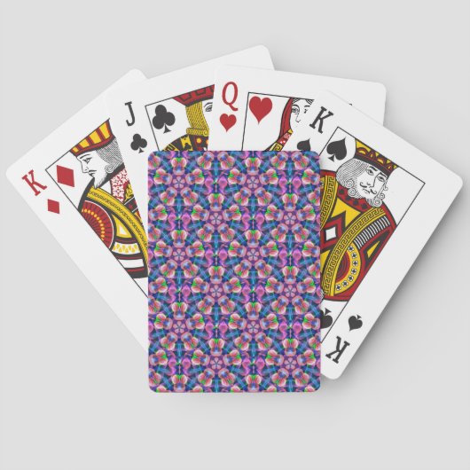 Jeu De Cartes Elégant design coloré d'art kaléidoscopique (dos)