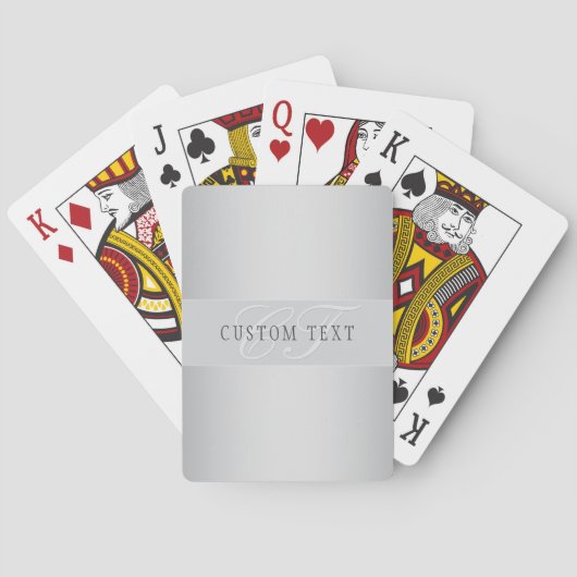 Jeu De Cartes Élégant écriture de script de monogramme modifiabl (dos)