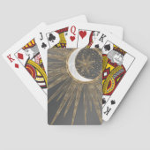 Jeu De Cartes Elegant Gold Doodles Sun Moon Mandala Design (dos)