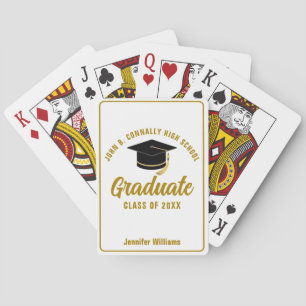 Jeu De Cartes Élégant Gold Graduation Custom 2025 Graduate