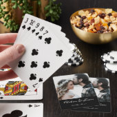 Jeu De Cartes Élégant Mariage de calligraphie photo noir et blan (In Situ)