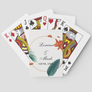 Jeu De Cartes Élégant Mariage floral tropical