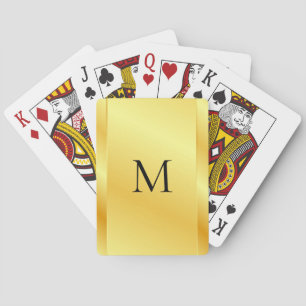 Jeu De Cartes Élégant Modèle Faux Gold Metallic Look Blank