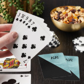 Jeu De Cartes Élégant Monogramme bleu noir (In Situ)