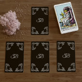 Jeu De Cartes Élégant Monogramme noir et argent