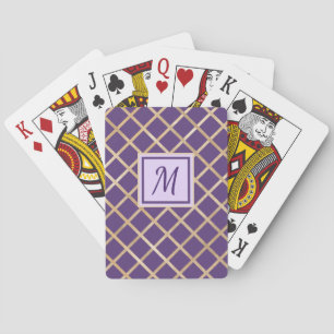 Jeu De Cartes Élégant Motif or Monogramme Personnaliser