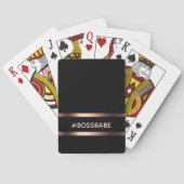 Jeu De Cartes Élégant noir bronze bossbabe motivation (dos)