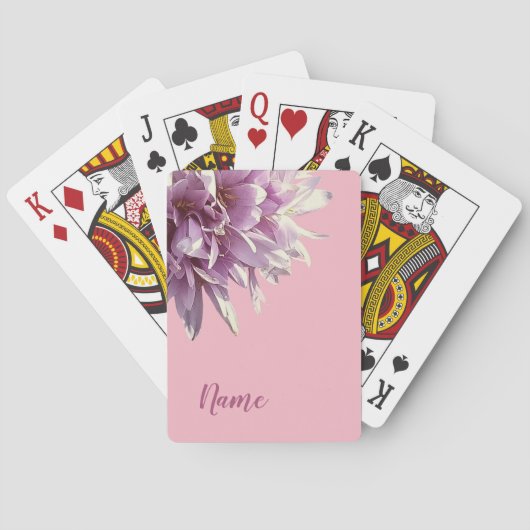 Jeu De Cartes Élégant nom de personnage floral (dos)