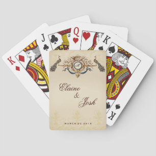Jeu De Cartes Elégant Peacocks