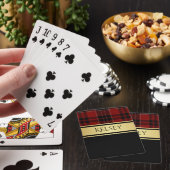 Jeu De Cartes Élégant Plaid avec nom (In Situ)