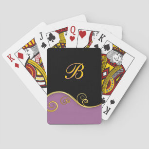 Jeu De Cartes Élégant pont de carte avec votre initiale