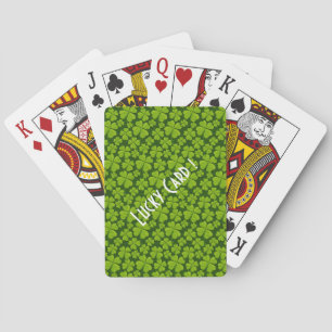 Jeu De Cartes Élégant quatre feuilles de trèfle floral