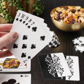 Jeu De Cartes Élégant style arlequin Abstrait noir et blanc (In Situ)