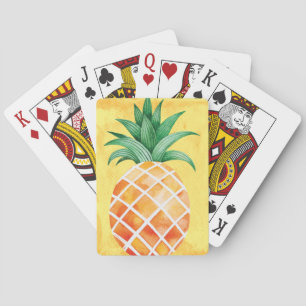 Jeu De Cartes Elégante Aquarelle jaune ananas