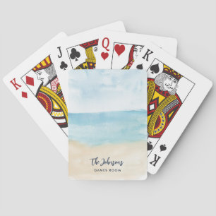 Jeu De Cartes Elégante aquarelle moderne Salle de Jeux Familiaux
