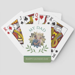 Jeu De Cartes Élégante carte photo personnalisée Ivy Emerald pou