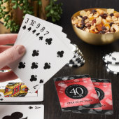 Jeu De Cartes Élégante célébration du 40e anniversaire du Mariag (In Situ)