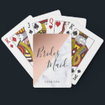 Jeu De Cartes Elégante femme de chambre en marbre blanc et cuivr<br><div class="desc">Design élégant en faux rose or & marbre blanc.</div>