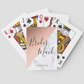 Jeu De Cartes Elégante femme de chambre en marbre blanc et cuivr