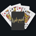 Jeu De Cartes Élégante femme de ménage noire et or<br><div class="desc">Design élégant en faux or & noir.</div>