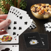 Jeu De Cartes Élégante Fleur Baisée Blanche Avec Nom (In Situ)