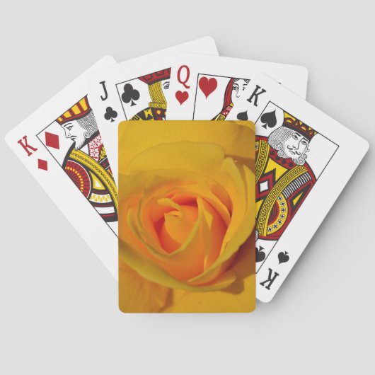 Jeu De Cartes Élégante fleur florale Rose jaune (dos)