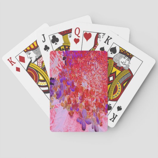Jeu De Cartes Élégante Hydrangea Limelight Violette et Orange (dos)
