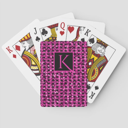 Jeu De Cartes Élégante Parties scintillant violette Glam Sparkle (dos)