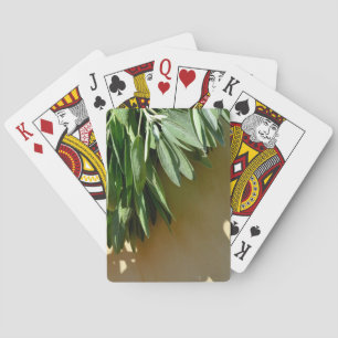 Jeu De Cartes Élégante plante verte feuille herbes fraîches coup