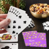 Jeu De Cartes Élepée colorée sur violet (In Situ)