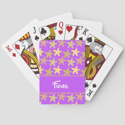 Jeu De Cartes Élepée colorée sur violet (dos)